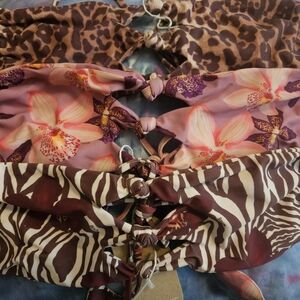 Benoa Swim Animal and Floral Print Bikinis
